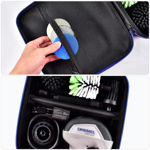 PAIYULE Case for Dremel Versa Power Scrubber Kit Cleaning Tool PC1007 PC3605 Grout Brush Bathroom Shower Scrub Kitchen Bathtub Cleaner Holder for More Kinds Spin Scrubbers Sponge PadsBox Only - Image 3