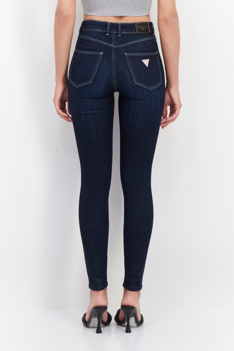 GUESS Women Skinny Fit Slid Denim Jeans, Blue - Image 2