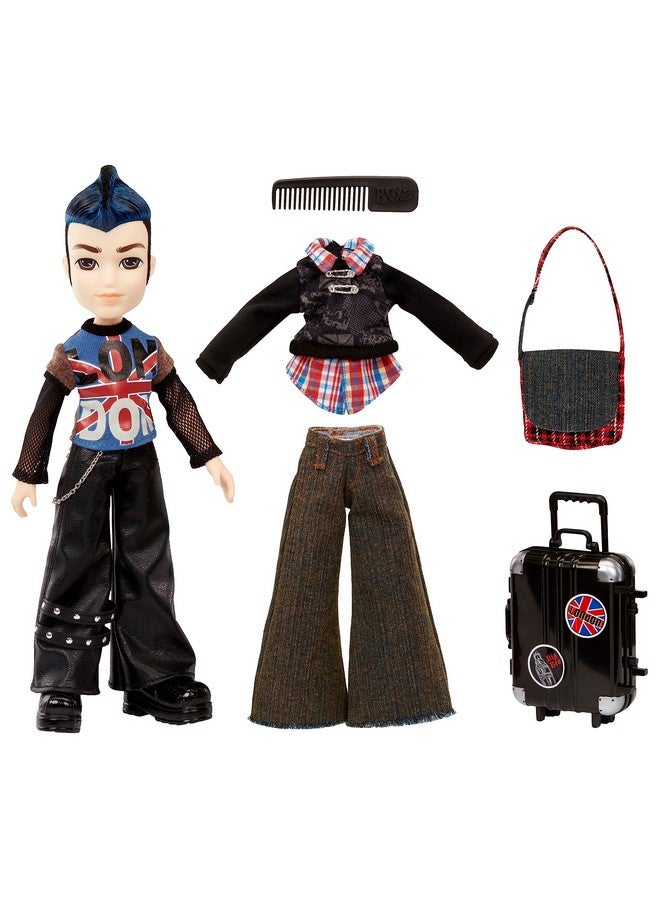 BRATZ دمية فاشن بويز بانك إيتان من بريتي 'إن' بانك مع 2 أزياء وحقيبة سفر، لجمعها للأعمار 6 7 8 9 10+ - Image 3