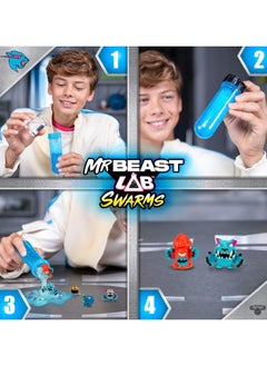 MrBeast Lab MrBeast Lab Swarms Mega Lab 12 Pk Hard Boiled - Experiment by Adding Water, Shaking The Test Tube & Revealing 12pk of 1" MrBeast Collectible Characters, Includes Special Edition Panther  - Image 2