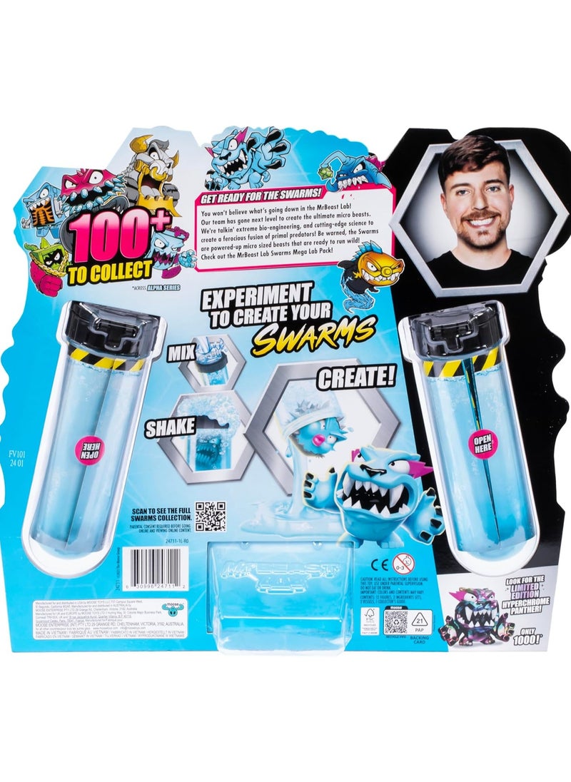 MrBeast Lab - MrBeast Lab Swarms Mega Lab 12 Pk Hard Boiled - Experiment by Adding Water, Shaking The Test Tube & Revealing 12pk of 1" MrBeast Collectible Characters, Includes Special Edition Panther - Image 1