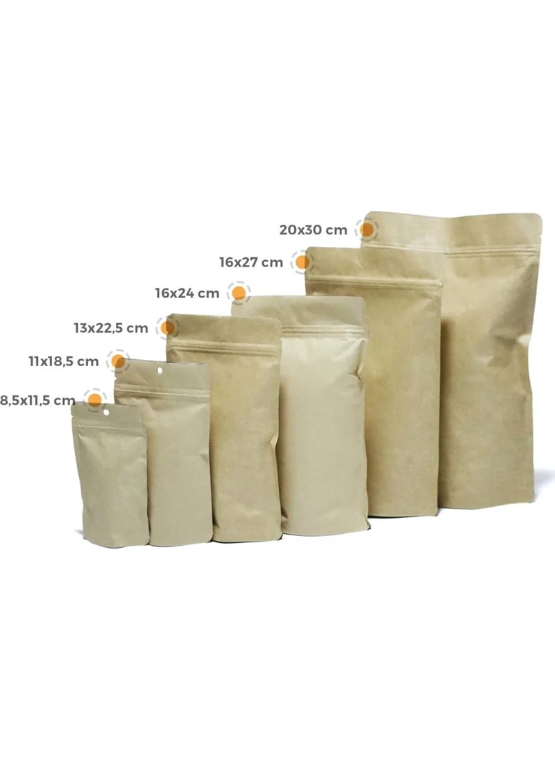 Ambalaj Pazarı Packaging Market Kraft Aluminum Doypack 16X24 cm - 100 PACKS
