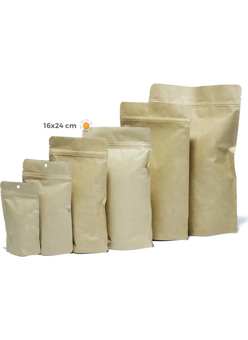 Ambalaj Pazarı Packaging Market Kraft Aluminum Doypack 16X24 cm - 100 PACKS