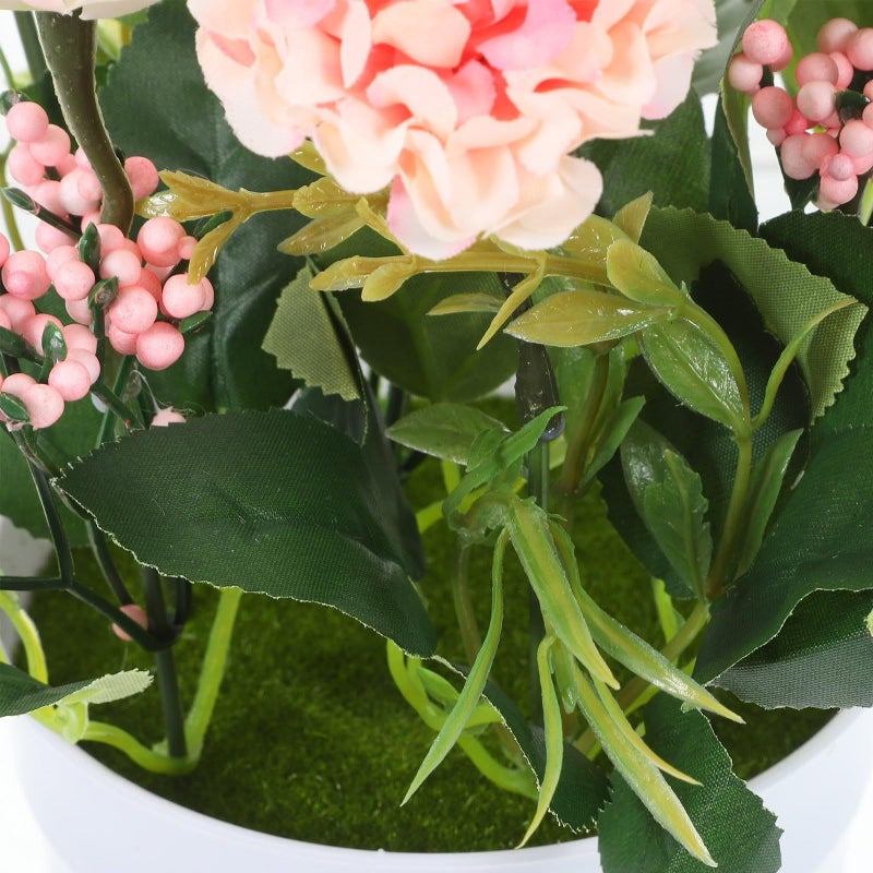 Pink Silk Artificial Bonsai Plant For Home Office Desk Decor Medium Size - Image 5