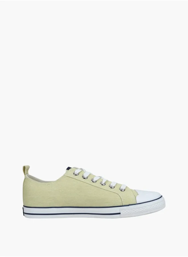 جاب Men's Logo Detail Lace-Up Sneakers with Pull Tabs - HOUSTON II