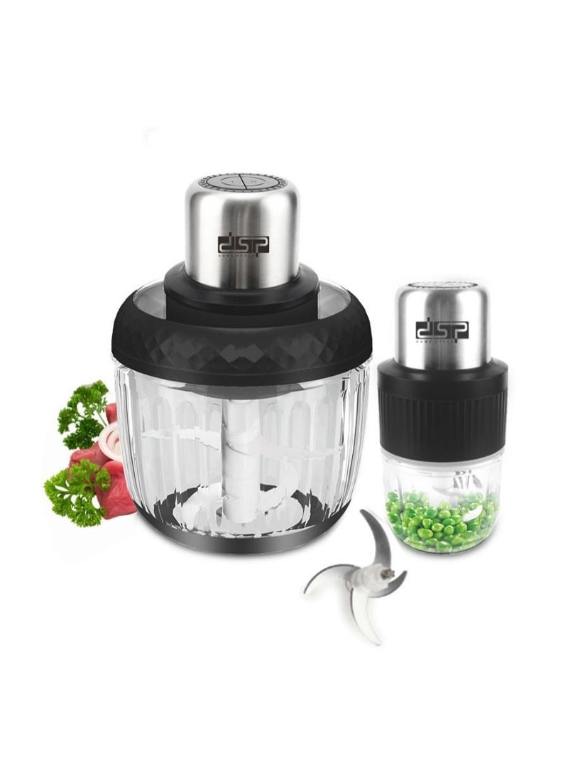 DSP 2-IN-1 300W PROFESSIOANL MULTI-FUNCTION STAINLESS STEEL FOOD PROCESSOR KM4072 (D17.5 X H24)CM - Image 1