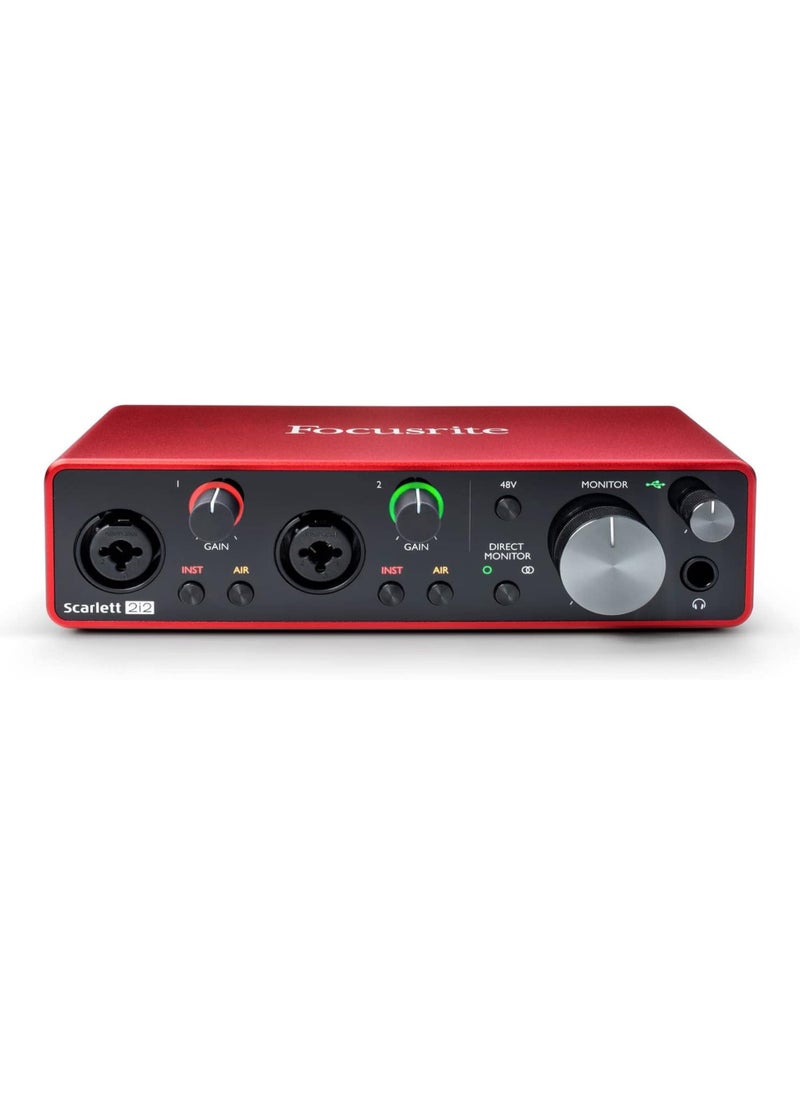 Focusrite Focusrite Scarlett 2I2 3Rd Gen Usb Audio Interface For Recording, Songwriting, Streaming And Podcasting — High-Fidelity, Studio Quality Recording, And All The Software You Need To Record  - Image 1