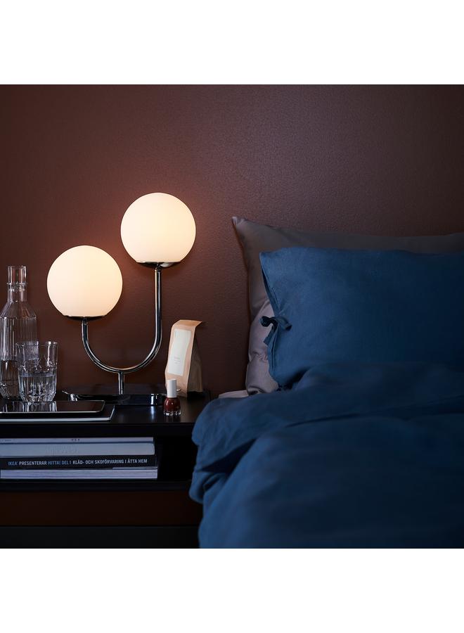 Zaboon Table Lamp, Chrome-Plated/Opal White Glass, 42 Cm - Image 2