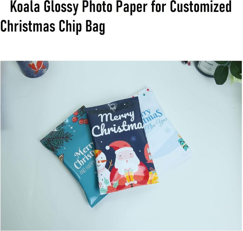 KOALA PAPER Koala Glossy Thin Inkjet Printer Paper for DIY Chip Bag and Print Brochure Flyer 8.5x11 Inches 100 Sheets 36LB for Inkjet Printers Use DYE INK (Pack of 2) - Image 4