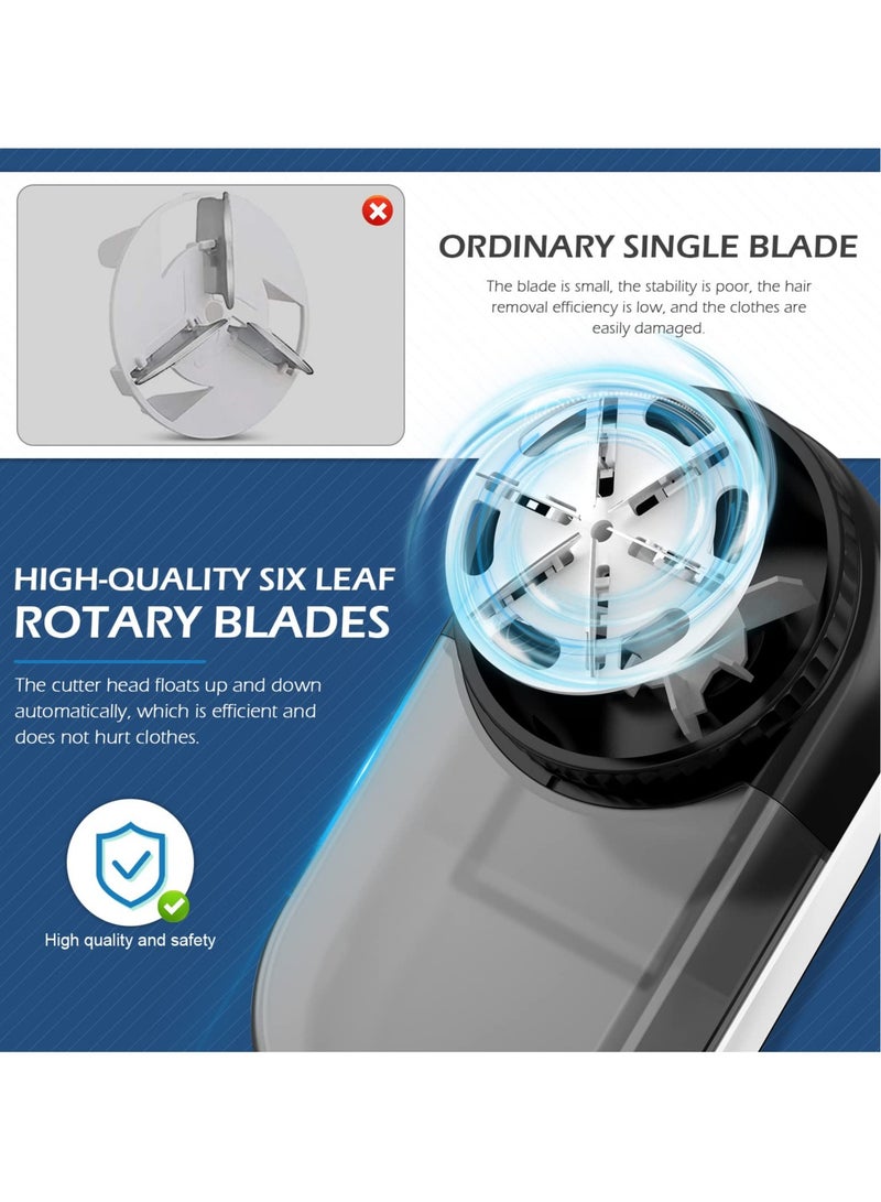 Rechargeable Electric Lint Remover with 3 Speed Settings, 6-Leaf Blade, LED Display, USB Charging, and Dual Protection for Clothes, Bedding, and Carpets - Efficient Fabric Shaver and Bobble Remover - Image 4