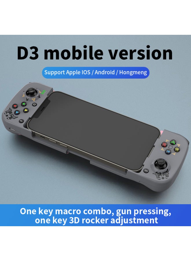 Beauenty D3 Wireless Mobile Phone Game Handle Bluetooth 5.0 Android Ios Direct Connect MFI Bluetooth Stretch Game Handle Eat Chicken-Product Color:Gray - Image 1