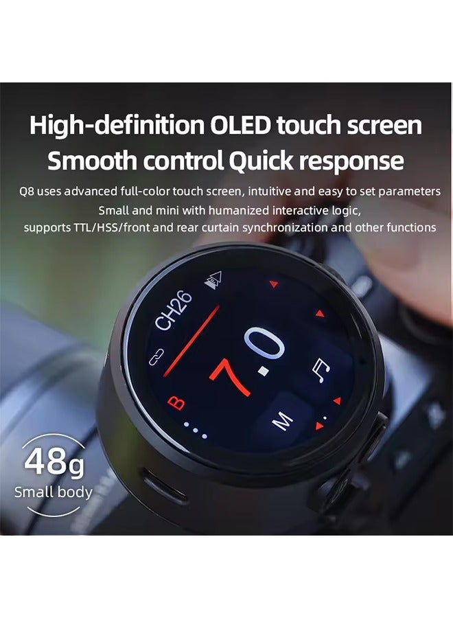 JINBEI TR-Q8 TTL HSS Wireless Flash Trigger OLED Touch Screen Transmitter Speedlite Studio Flash Fast Charge for  Sony - Image 2