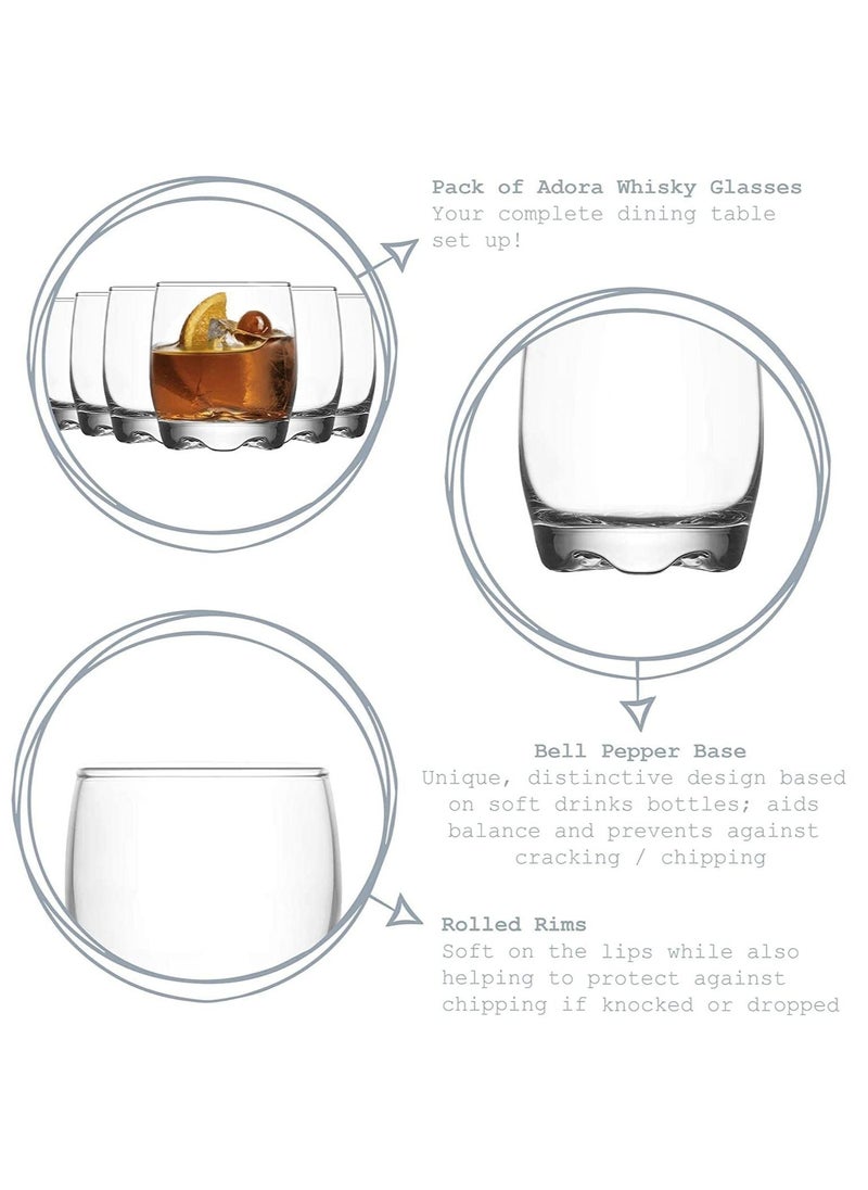 3Diamonds Tumbler Glass Set of 6. Use as Drinking Glasses. Scotch. Bourbon. Cocktails. Lowball Bar Tumblers. Water and Juice Tumbler. Tumblers Cup for Drinks. Gift for Men, Friends and Relatives (Design T33)  - Image 2
