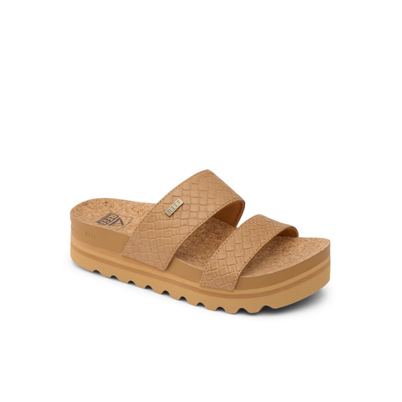 REEF Cushion Vista Hi Womens Platform Fashion Sandal, Arch Support, Ultra Soft Cushion Footbed, Tan Wicker, 7 - Image 4