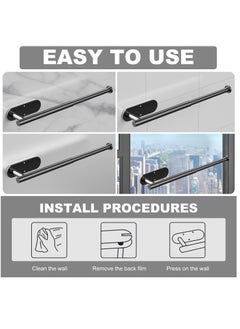 Excefore 2 Pack Hat Racks for Baseball Caps, Retractable Hat Organizer Holder 20 Caps Stainless Steel Hat Storage Hooks Hanger Strong Adhesive Or Wall Drilled For Closet/Door/Living Room/Bedroom/Entryroom  - Image 4