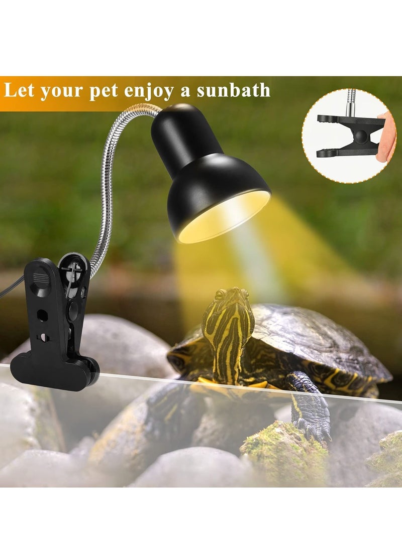 erorex - Reptile Heat Lamp 25W/50W UVA UVB Full Spectrum Basking Spot Light with Adjustable Dimmable Switch and Heavy-Duty Clamp, for Fish Tank Reptile Amphibians Pets - Image 1