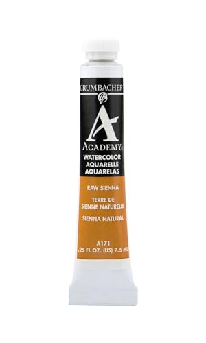 Grumbacher Academy Watercolor Paint, 7.5ml/0.25 oz., Raw Sienna (A171) - Image 1