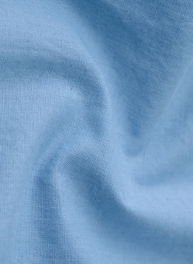 The Souled Store  The Souled Store Women Oversized Fit Solid Blue Shirt  | Best Price UAE