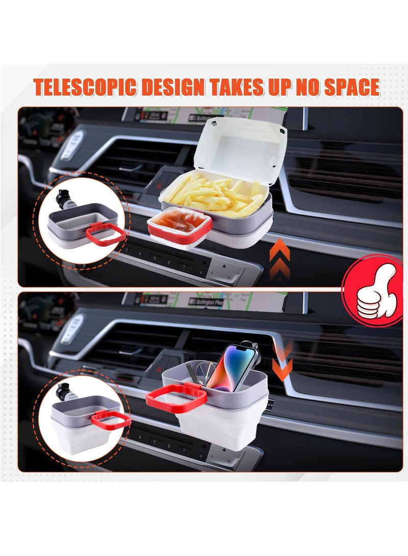 SYOSI Car Vent Sauce Holder, Foldable Car Storage Organizer Box with Sauce Dip, Car Sauce Holder for Ketchup and Dipping sauces Multi function French Fries Holder - Image 5