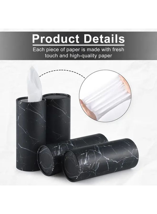 Black Marble Car Cup Holder Tissue Dispenser Round Design For Vehicle And Bathroom - Image 5