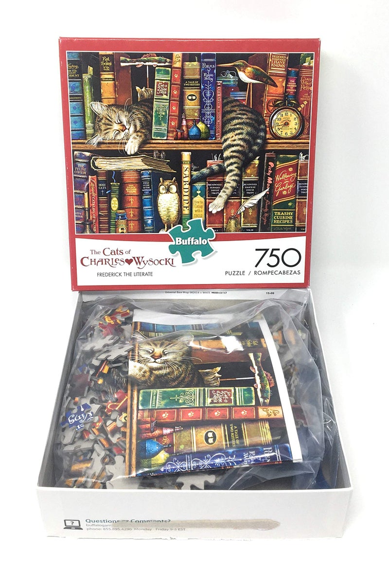 Buffalo Games - Charles Wysocki - Frederick the Literate - 750 Piece Jigsaw Puzzle Multicolor, 24"L X 18"W - Image 3