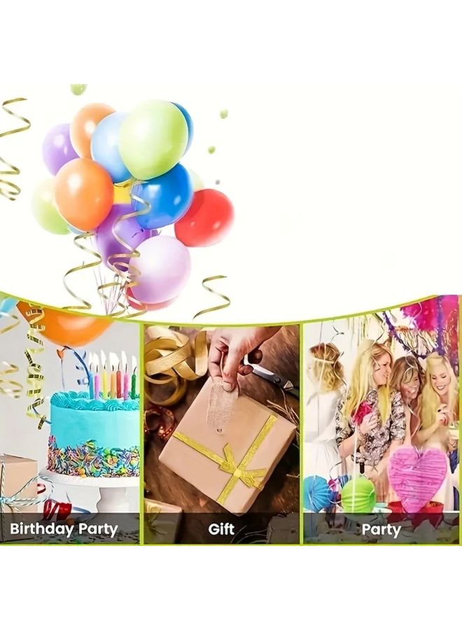 1pc Red Rainbow Curly Bow Balloon Rope Colorful Balloon Ribbon For Birthday Arrangement Wedding Arrangement Tying Balloons Cake Gift Box Rope Making Bows Wedding Car Decoration Balloon Garland - Image 5