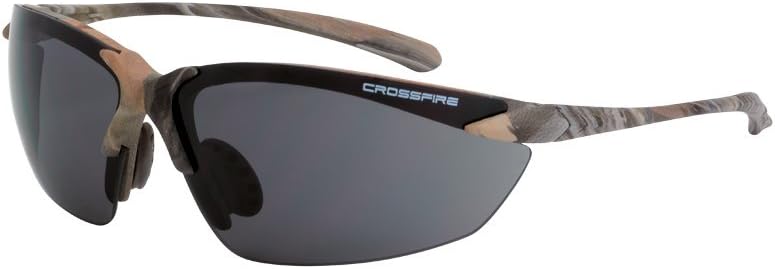 Crossfire 9141 Safety Glasses with Smoke Lens and Camo Frame