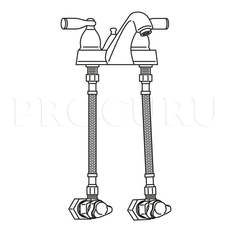 PROCURU [2-Pack] Procuru 36"" Length X 3/8"" Comp X 1/2"" Fip Faucet Hose Connector Stainless Steel Braided Supply Line (9Sf36-2P) - Image 5