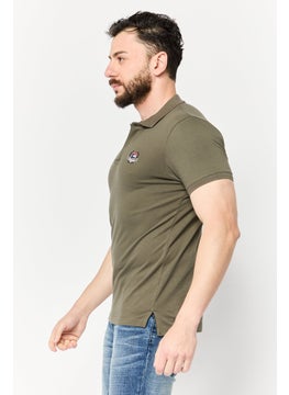 Nordland Men Regular Fit Embroidered Logo Short Sleeves Polo, Olive  - Image 3