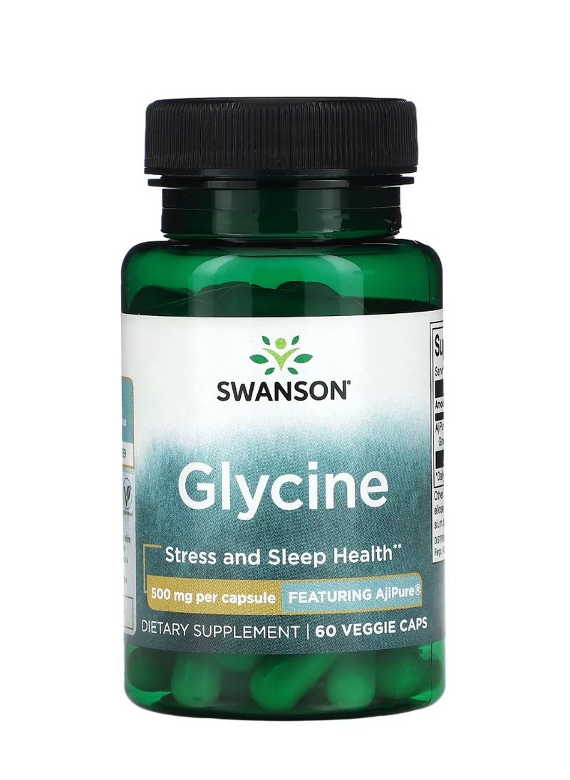 SWANSON - Glycine 500 mg 60 Veggie Caps - Image 1