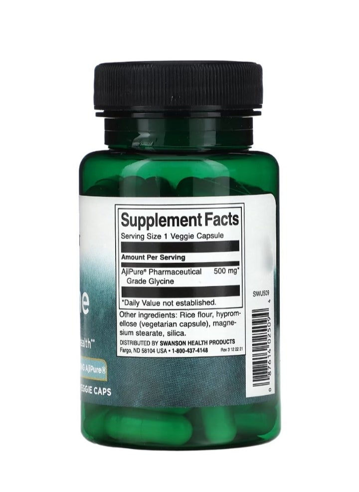 SWANSON - Glycine 500 mg 60 Veggie Caps - Image 1
