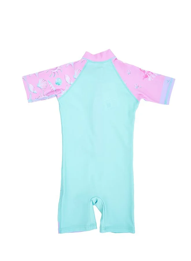 بيبي كلو Aqua Mermaid 1 Pc Girls Swimsuit with Zipper
