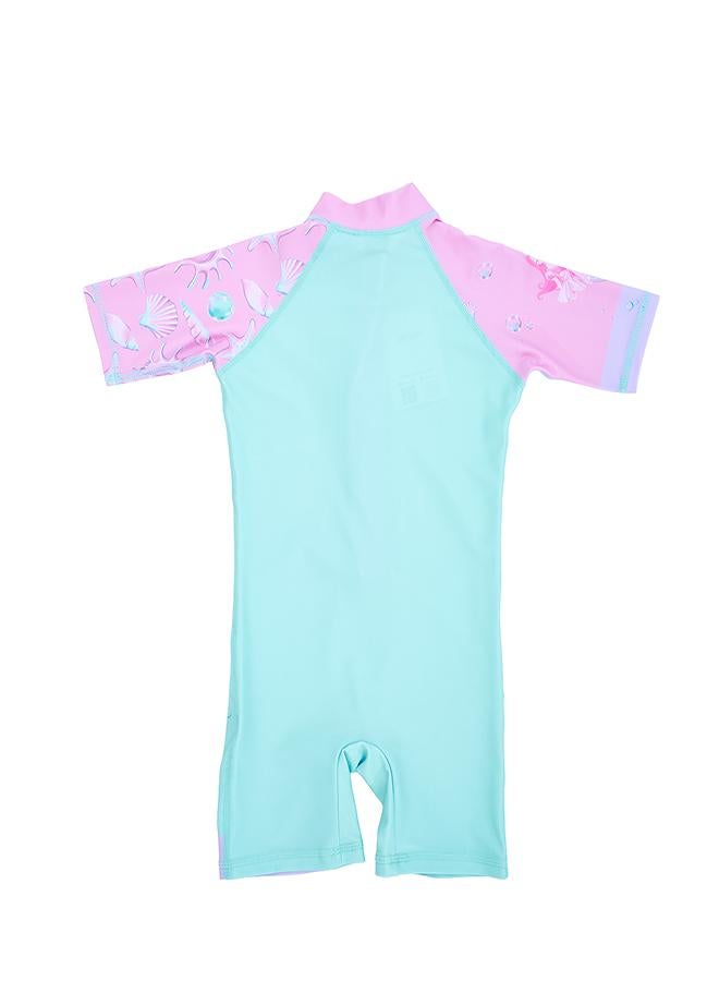 بيبي كلو سباحة حورية البحر للبنات بقطعة واحدة مع سحاب - Image 2