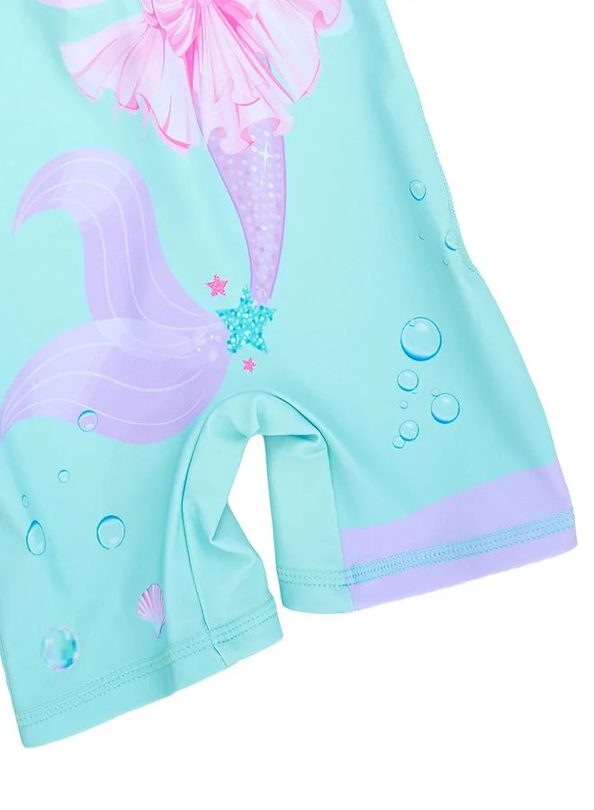babyqlo Aqua Mermaid 1 Pc Girls Swimsuit with Zipper