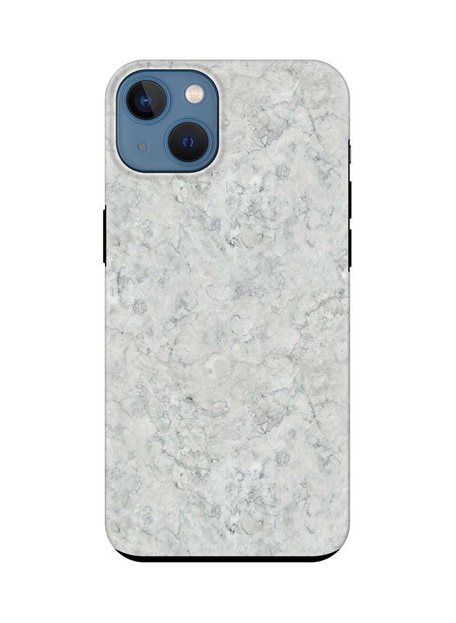 Stylizedd Tough Pro Case for iPhone 15 Dual Layer Hybrid PC TPU Customized Mobile Cover Matte Finish Phone Case - Marble Texture White - Image 1
