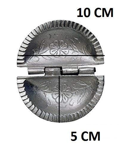 Sakoraware Aluminium Gujiya Karanji Maker | Gujia Mould Cutter Sacha Machine | Dumpling Maker Kitchen Moulds for Festivals (Silver) - Image 5