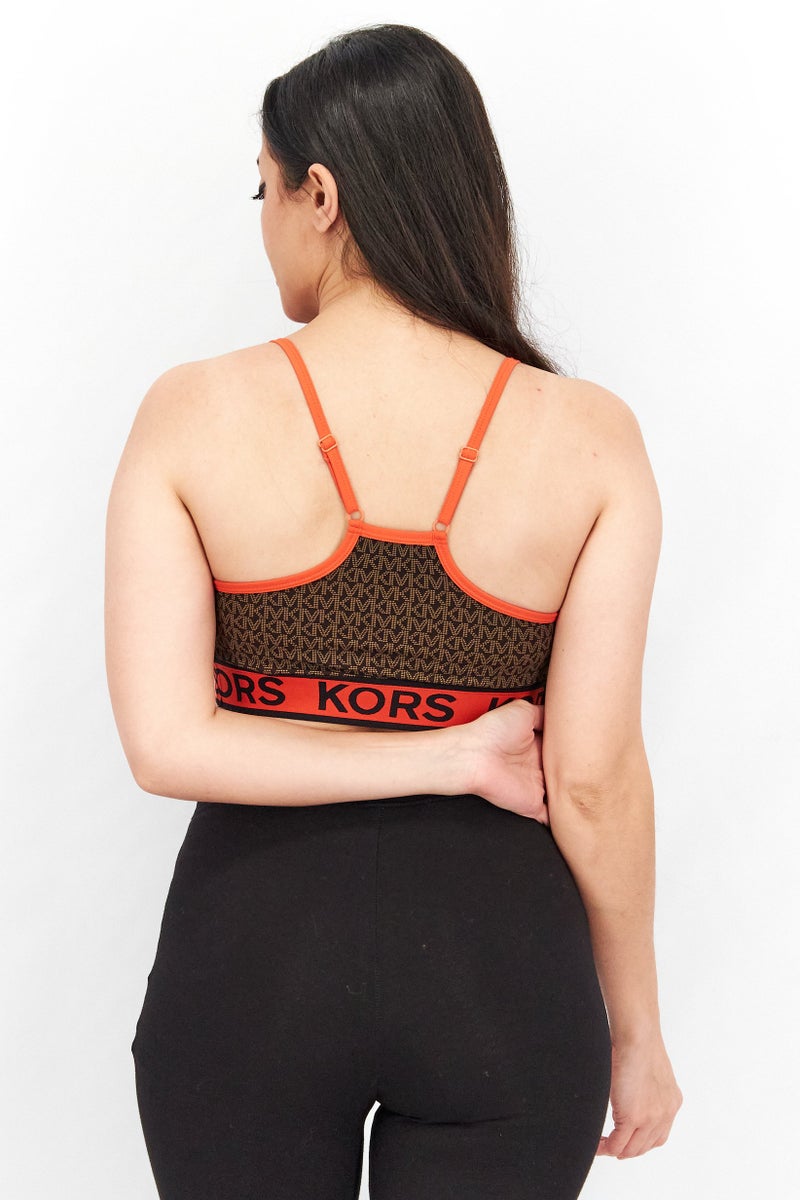 Michael Kors Women Non Padded Textured Bra, Orange  - Image 3