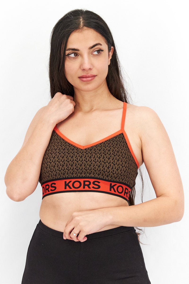 Michael Kors Women Non Padded Textured Bra, Orange  - Image 1