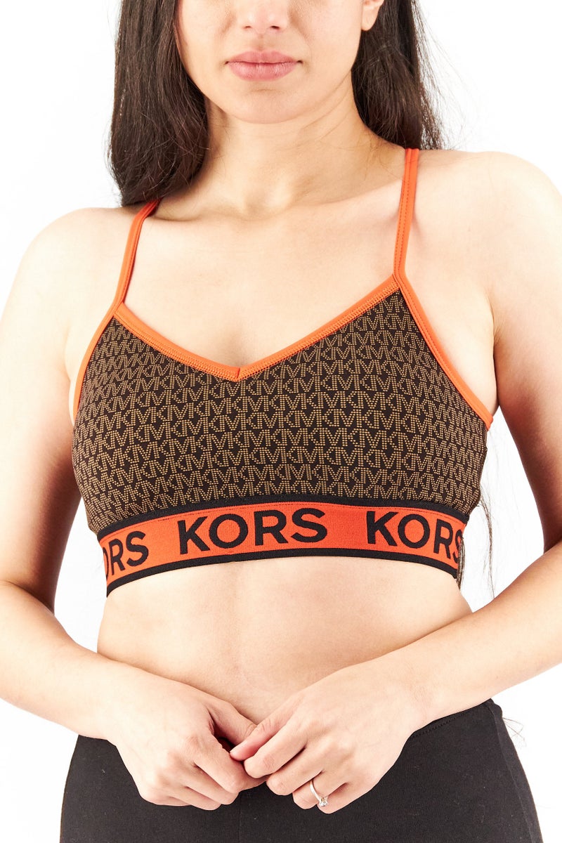 Michael Kors Women Non Padded Textured Bra, Orange  - Image 2