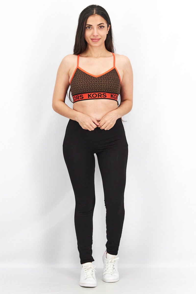 Michael Kors سوتيان نسائي غير مبطن ذو نسيج، برتقالي - Image 4