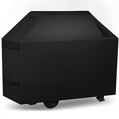 iCover غطاء شواية iCOVER 58 بوصة، غطاء شواية للشواء الخارجي، غطاء شواية BBQ مقاوم للماء 600D ثقيل، غطاء للشواء مضاد للأشعة فوق البنفسجية ومقاوم للتمزق، غطاء شواية غاز لـ Weber وChar-Broil وNexgrill وغيرها، - Image 1
