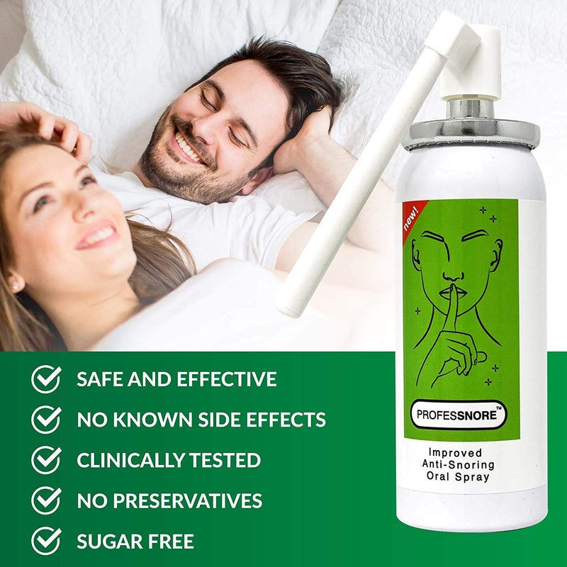 professnore Snore Solutions Anti Snoring Stop Relief Spray 1.69 Fl oz (50 ml) - Image 3