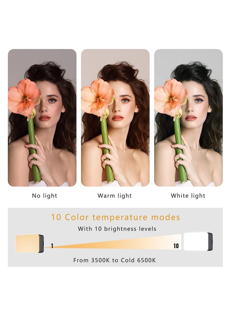 SYOSI Portable LED Camera Lights, Mini Rechargeable 900mAh Fill Light, Dimmable Selfie Photography Lighting for Camera Tripod Phone  - Image 3
