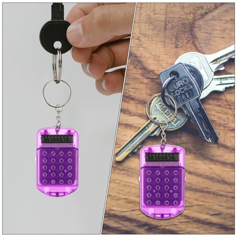Mini Scientific Calculator Keychain 4 Pack Portable Electronic Calculators - Image 4