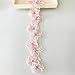 Buysk 2 Yards 3D Pearl Beads Flower Lace Trim Ribbon Floral Applique Embroidered Lace Fabric for Sewing DIY Crafts Pink - Image 2