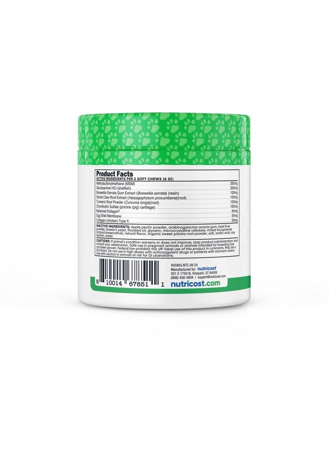 Nutricost Pets Hip & Joint Support Soft Chews for Dogs (Beef Flavored) 60 Soft Chews - Supports Healthy Joints & Mobility, NASC Certified - Image 4