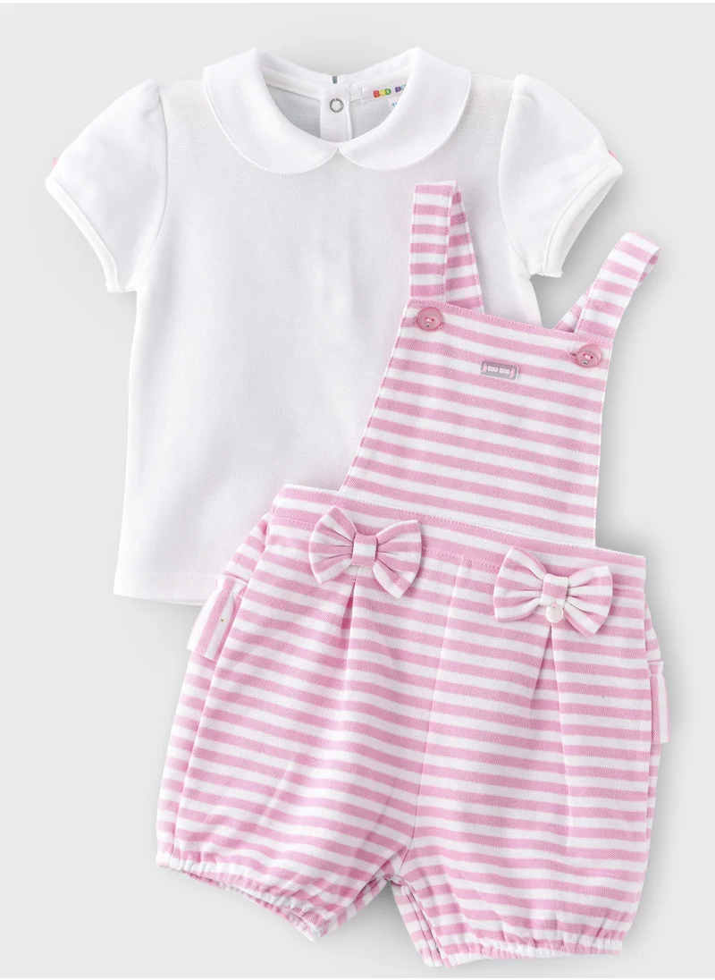 Boo Boo BooBoo Kids   2 Pcs Set - Dungaree & Top     100% Cotton