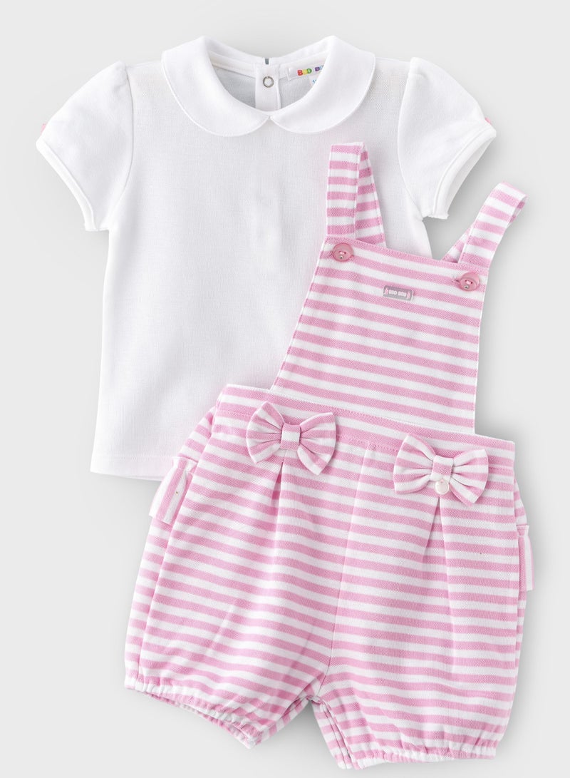 Boo Boo BooBoo Kids   2 Pcs Set - Dungaree & Top     100% Cotton - Image 1