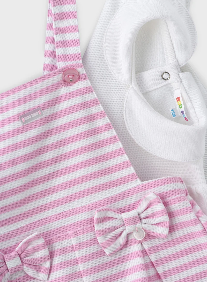 Boo Boo BooBoo Kids   2 Pcs Set - Dungaree & Top     100% Cotton
