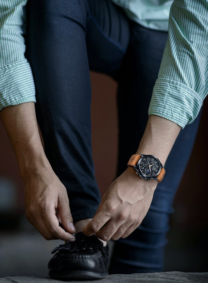 BENYAR BY BENYAR Mens Watches Analog Quartz Chronograph Waterproof Wrist Watches for Men Business Work Casual Designer Dress Watch with Calendar Elegant Gifts for Men - Image 3